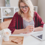 wellbeing at work - woman working from home